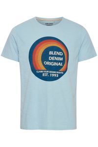 classique BLEND homme T-shirt avec col rond T-shirt homme 20715043-144210 Bleu