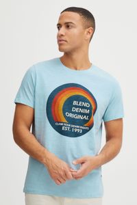 classic BLEND men's T-shirt with crew neck shirt 20715043-144210 Blue