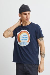 clásica BLEND hombre camiseta con cuello redondo camiseta hombre 20715043-194024 Azul