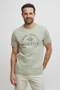 klassisches FQ1924 FQIvar Herren T-Shirt mit Rundhals Shirt 21900538-ME-170115 Grün