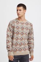 klassischer BLEND Herren Feinstrickpullover mit Rundhals Strickpullover 20715873-161104 Beige