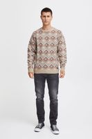 klassischer BLEND Herren Feinstrickpullover mit Rundhals Strickpullover 20715873-161104 Beige