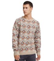 classico BLEND uomo maglione in maglia fine con girocollo maglione in maglia 20715873-161104 Beige