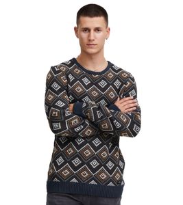 classique BLEND homme pull maille fine avec col rond pull en maille 20715873-194024 Bleu
