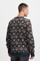 classic BLEND men's fine knit sweater with crew neck knit sweater 20715873-194024 Blue