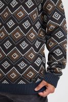 classic BLEND men's fine knit sweater with crew neck knit sweater 20715873-194024 Blue