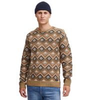 classico BLEND uomo maglione in maglia fine con girocollo maglione in maglia 20715873-181022 Beige
