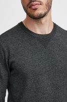 classic BLEND BHCerstan men's fine knit sweater with crew neck knit sweater 20716722ME-200278 Grey