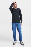 classic BLEND BHCerstan men's fine knit sweater with crew neck knit sweater 20716722ME-194024 Blue