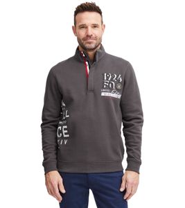 klassischer FQ1924 FQWilliam Herren Troyer mit Stehkragen Pullover 21900589-190201 Grau