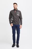 classic FQ1924 FQWilliam men's troyer sweater with stand-up collar pullover 21900589-190201 Grey