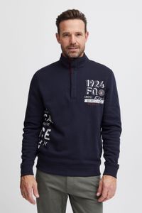 klassischer FQ1924 FQWilliam Herren Troyer mit Stehkragen Pullover 21900589-194011 Grau