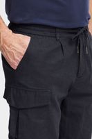 klassische FQ1924 FQHenry linen Herren Leinenshorts mit Reißverschluss Shorts 21900624-194011 Grau