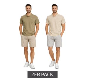 Pack de 2 polos clásicos de algodón BLEND para hombre, Ref. 20718074-204242, Beige/Marrón