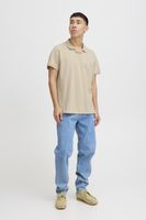 Lot de 2 polos classiques BLEND en coton pour homme, réf. 20718074-204242, beige/marron