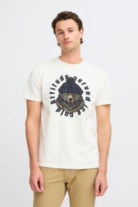 classique BLEND homme T-shirt avec col rond T-shirt homme 20717344-203636 Blanc