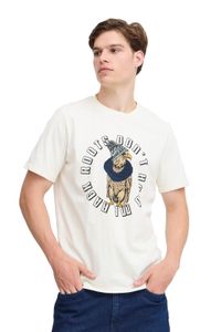 classica BLEND uomo T-shirt con girocollo T-shirt uomo 20717344-203634 Bianco