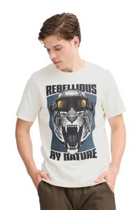 classica BLEND uomo T-shirt con girocollo T-shirt uomo 20717344-203635 Bianco