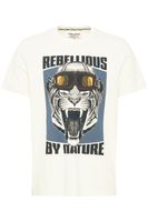classique BLEND homme T-shirt avec col rond T-shirt homme 20717344-203635 Blanc