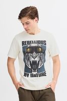 classique BLEND homme T-shirt avec col rond T-shirt homme 20717344-203635 Blanc