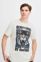 classique BLEND homme T-shirt avec col rond T-shirt homme 20717344-203635 Blanc