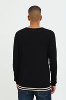 classique BLEND homme pull maille fine avec col rond pull en maille 20717260-194007 Noir