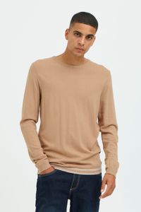 classico BLEND uomo maglione in maglia fine con girocollo maglione in maglia 20717260-161315 Beige