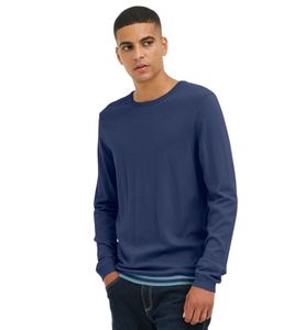 klassischer BLEND Herren Feinstrickpullover mit Rundhals Strickpullover 20717260-194024 Blau