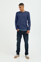 clásico BLEND hombre jersey de punto fino con cuello redondo jersey de punto 20717260-194024 Azul