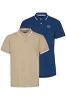 2-Pack Classic BLEND Men's Cotton Polo Shirt 20718756-204976 Beige/Blue