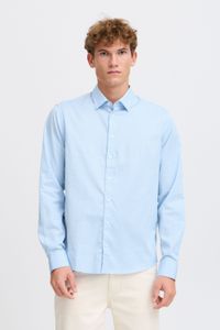 classic CASUAL FRIDAY CFGriffin men's business shirt with label detail long-sleeve shirt 20505437-144121 Blue