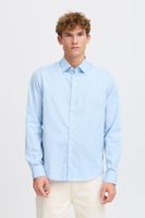 classic CASUAL FRIDAY CFGriffin men's business shirt with label detail long-sleeve shirt 20505437-144121 Blue