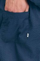 klassische SOLID SDLiam Seersucker Herren Shorts mit Label-Detail Freizeitshorts 21108637-194010 Blau