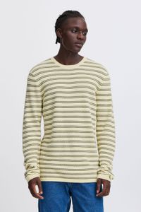 classic BLEND BHAjlan men's fine knit sweater with label detail knit sweater 20717703-190515 Green