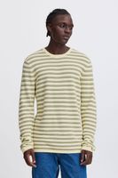 classic BLEND BHAjlan men's fine knit sweater with label detail knit sweater 20717703-190515 Green
