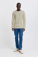 classic BLEND BHAjlan men's fine knit sweater with label detail knit sweater 20717703-190515 Green