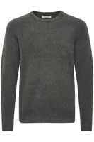klassischer CASUAL FRIDAY CFHeine Herren Grobstrickpullover mit Label-Detail Strickpullover 20505605-50818 Grau