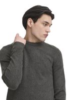 classique CASUAL FRIDAY CFHeine homme pull grosse maille avec détail label pull en maille 20505605-50818 Gris