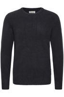 klassischer CASUAL FRIDAY CFHeine Herren Grobstrickpullover mit Label-Detail Strickpullover 20505605-194013 Blau