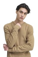 classique CASUAL FRIDAY CFHeine homme pull grosse maille avec détail label pull en maille 20505605-1713121 Beige