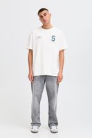 klassisches SOLID SDRowdy Herren T-Shirt mit Rundhals Shirt 21108686-114201 Weiß