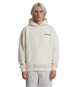 Prohibited Men's Hoodie with Logo, Cotton Hoodie PB0704 Cream-White