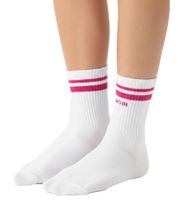 10 pares de calcetines de tenis cómodos para mujer ZWILLINGSHERZ con bordado MOIN, calcetines de algodón para uso diario 4603S K248142 Blanco/Rosa