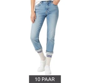 Lot de 10 paires de chaussettes de tennis confortables ZWILLINGSHERZ pour femme, imprimé léopard - Chaussettes du quotidien, en coton 4603S K248144 Blanc/Bleu