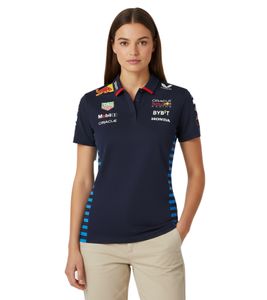 Oracle Red Bull Racing Formula 1 F1 Team 2024 Women's T-Shirt with Sponsor Logos Sports Shirt 701231007 001 Navy