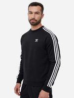 Sweat-shirt homme adidas 3 bandes à col rond, polyvalent, IM2087-00007 Noir