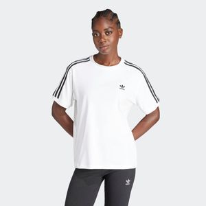 Lässige adidas 3-Stripes Damen T-Shirt im Originals Look Basic IR8051-00220 Weiß