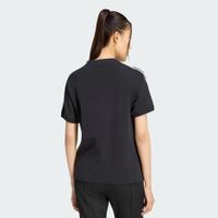 Sportliches adidas 3 Stripe Damen T-Shirt mit ikonischem Logo Baumwollshirt IU2420-00007 Schwarz