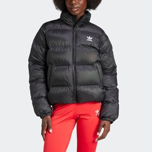 Moderne adidas Short Puffer Damen Jacke mit wärmendem Design Steppjacke JD0420-00007 Schwarz