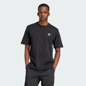 Sporty adidas Trefoil Ess Tee men's T-shirt with iconic logo, cotton shirt JI8545-00007, black